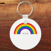 Gay Pride Rainbow Liefde Sleutelhanger (Voorkant)