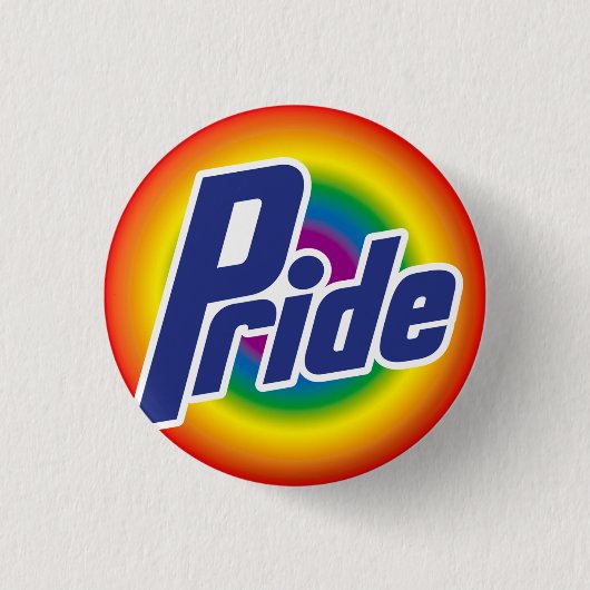 Gay Pride Rainbow Logo Button (Voorkant)