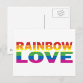 Gay Pride RAINBOW-LOVE Briefkaart (Voorkant / Achterkant)