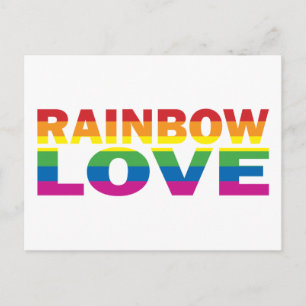 Gay Pride RAINBOW-LOVE Briefkaart