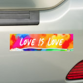 Gay Pride Rainbow Love Bumpersticker (Op auto)
