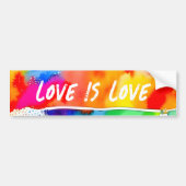 Gay Pride Rainbow Love Bumpersticker (Voorkant)