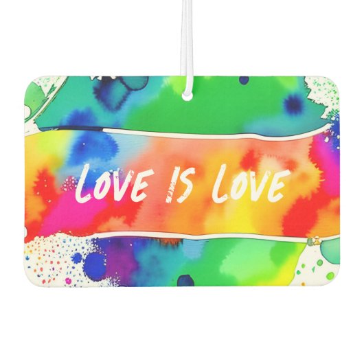 Gay Pride Rainbow Love Luchtverfrisser (Voorkant)