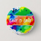 Gay Pride Rainbow Love Ronde Button 5,7 Cm (Voorkant)