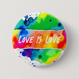 Gay Pride Rainbow Love Ronde Button 5,7 Cm
