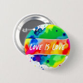 Gay Pride Rainbow Love Ronde Button 5,7 Cm (Voorkant /achterkant)