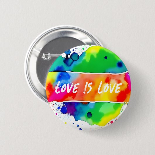 Gay Pride Rainbow Love Ronde Button 5,7 Cm (Voorkant /achterkant)