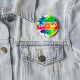 Gay Pride Rainbow Love Ronde Button 5,7 Cm
