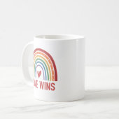 Gay Pride Rainbow Love wint Koffiemok (Voorkant links)
