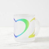 Gay Pride Rainbow Matglas Koffiemok (Voorkant rechts)