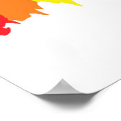 Gay Pride Rainbow Paint Love is Love Flag Poster (Hoek)