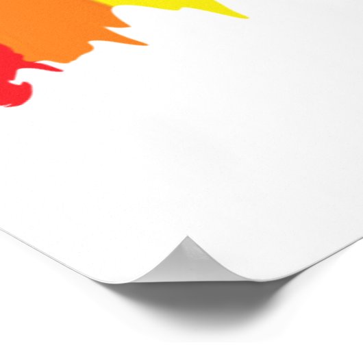 Gay Pride Rainbow Paint Love is Love Flag Poster (Hoek)