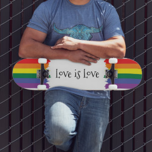 Gay Pride Rainbow Paint Thlek Flag Love Persoonlijk Skateboard