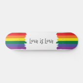 Gay Pride Rainbow Paint Thlek Flag Love Persoonlijk Skateboard (Horizontaal)