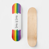 Gay Pride Rainbow Paint Thlek Flag Love Persoonlijk Skateboard (Voorkant)