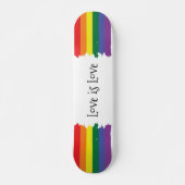 Gay Pride Rainbow Paint Thlek Flag Love Persoonlijk Skateboard (Voorkant)