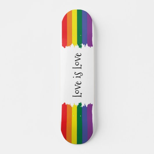 Gay Pride Rainbow Paint Thlek Flag Love Persoonlijk Skateboard (Voorkant)