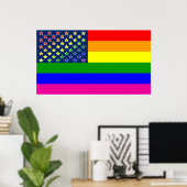 Gay Pride Rainbow Poster (Thuiskantoor)