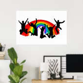 Gay Pride Rainbow Poster (Thuiskantoor)