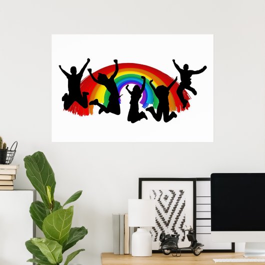 Gay Pride Rainbow Poster (Thuiskantoor)