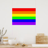 Gay Pride Rainbow-Poster (puur kleuren) Poster (Keuken)