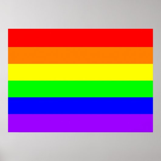 Gay Pride Rainbow-Poster (puur kleuren) Poster (Voorkant)