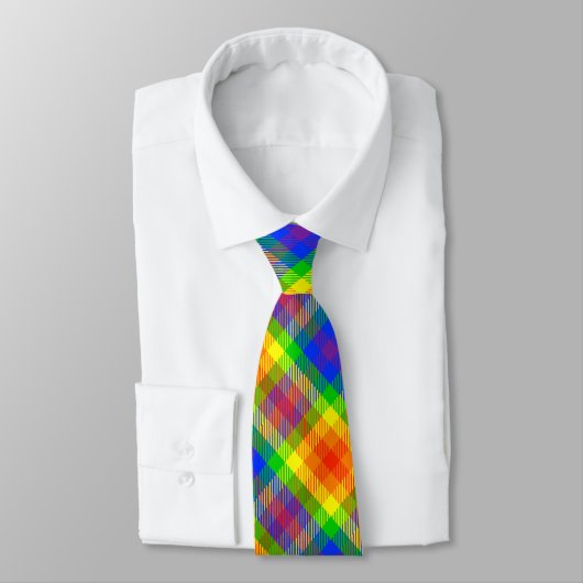 Gay Pride Rainbow Pset Business Kantoor Stropdas (Gebonden)