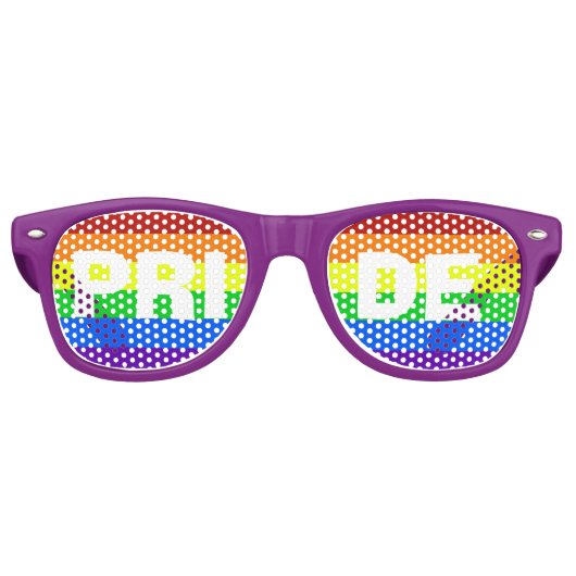 Gay Pride Rainbow Shades Retro Zonnebril (Voorkant)