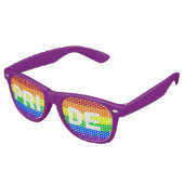 Gay Pride Rainbow Shades Retro Zonnebril (Gekanteld)