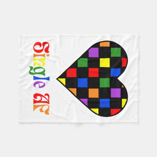 Gay Pride Rainbow Single Af Valentines Day Sarcas Fleece Deken (Voorkant (Horizontaal))
