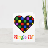 Gay Pride Rainbow Single Af Valentines Day Sarcas  Kaart (Voorkant)