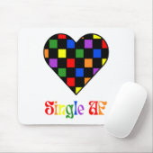 Gay Pride Rainbow Single Af Valentines Day Sarcas  Muismat (Met muis)