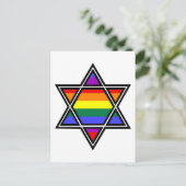  Gay Pride Rainbow Star van David Briefkaart (Staand voorkant)