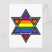 Gay Pride Rainbow Star van David Briefkaart (Voorkant)