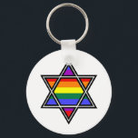 Gay Pride Rainbow Star van David Sleutelhanger<br><div class="desc">Gay Pride Rainbow Star van David</div>
