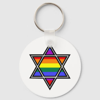 Gay Pride Rainbow Star van David Sleutelhanger