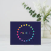 Gay Pride Rainbow Stars Briefkaart (Staand voorkant)