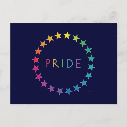 Gay Pride Rainbow Stars Briefkaart (Voorkant)