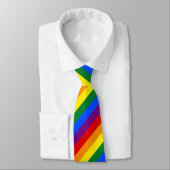 Gay Pride Rainbow Stripe Business Kantoor Stropdas (Gebonden)
