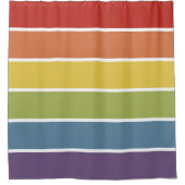 Gay Pride Rainbow Striped Pattern LGBT Douchegordijn (Voorkant)