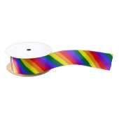 Gay Pride Rainbow Striped Satijnen Lint (Spoel)