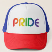 Gay Pride Rainbow-tekst Trucker Pet (Voorkant)