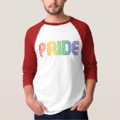 Gay Pride Rainbow Text T-Shirt (Voorkant)