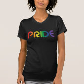 Gay Pride Rainbow Text T-Shirt (Voorkant)