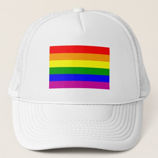 Gay Pride Rainbow Trucker Pet (Voorkant)