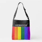 Gay Pride Rainbow Uniek Gepersonaliseerd Crossbody Tas (Achterkant)