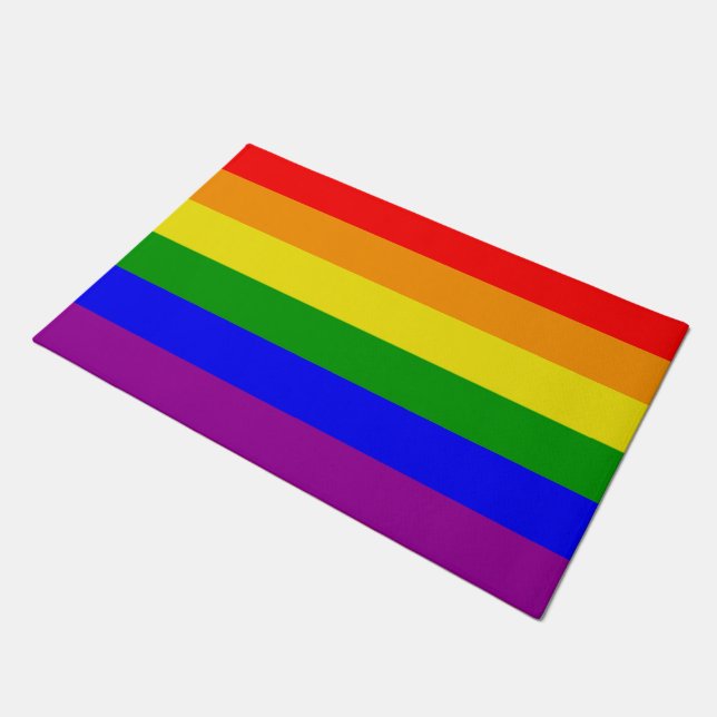 Gay Pride Rainbow-vlag Deurmat (Schuin)