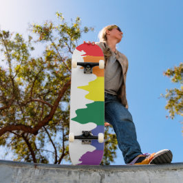 Gay Pride Rainbow-vlag met draaiende verf Persoonlijk Skateboard