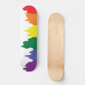 Gay Pride Rainbow-vlag met draaiende verf Persoonlijk Skateboard (Voorkant)