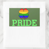 Gay Pride Rainbow vlag Shamrock Rechthoekige Sticker (Tas)